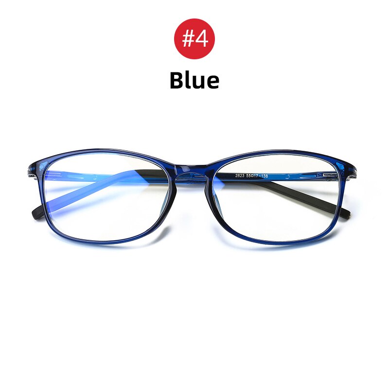 Vivibee Anti Blauw Licht Bril Mannen Bluelight Straling Vrouwen TR90 Bescherming Computer Gaming Ray Blokkeren Uv Komputer Eyewear: 4 Blue