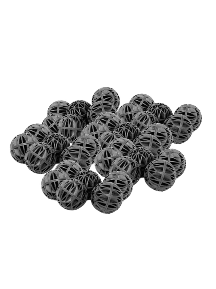 Bolas biógenas de cuero negro para acuario, filtro de bote húmedo/Seco, Nano tanque de peces de 18mm, 100 piezas