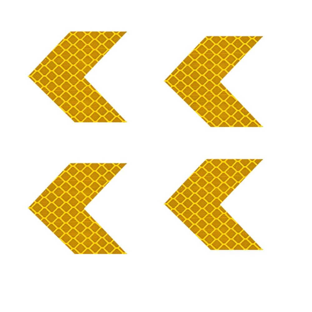 4pcs Mountain Bike Reflective Stickers Frame Forks Protector Bicycle Frame Car Motorcycle Bike Sticker Bicycle Accessories: yellow