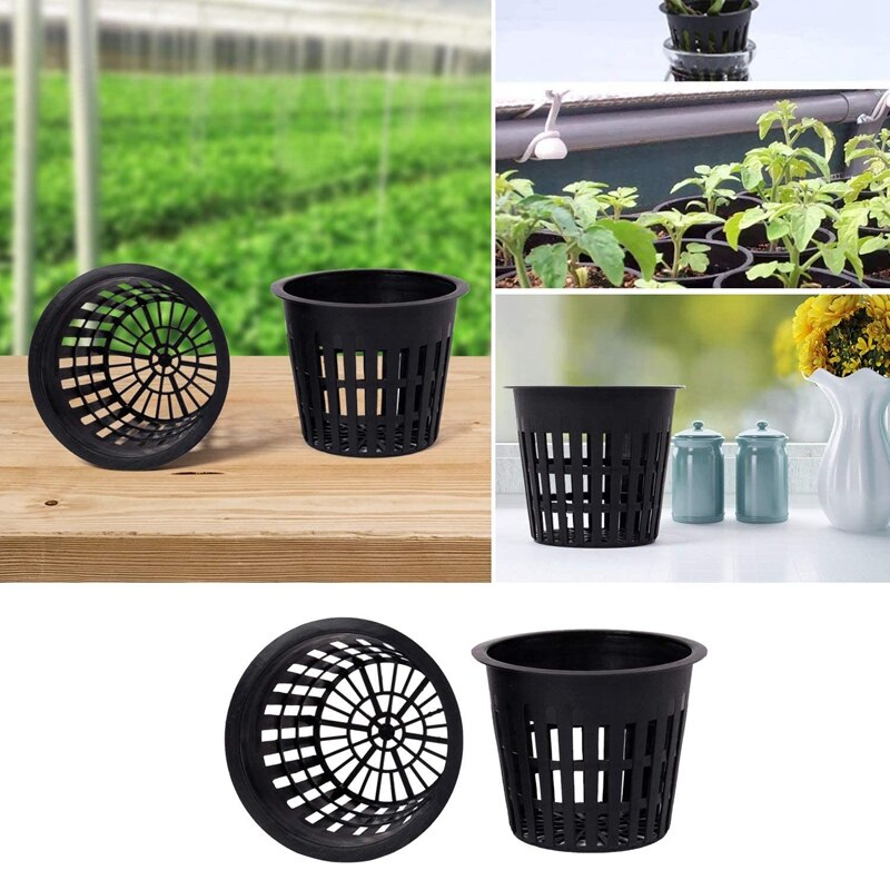 60 pakke 3 tommers nettkopper spaltet mesh avlet leppefilter plantepotte bøttekurv til hydroponics