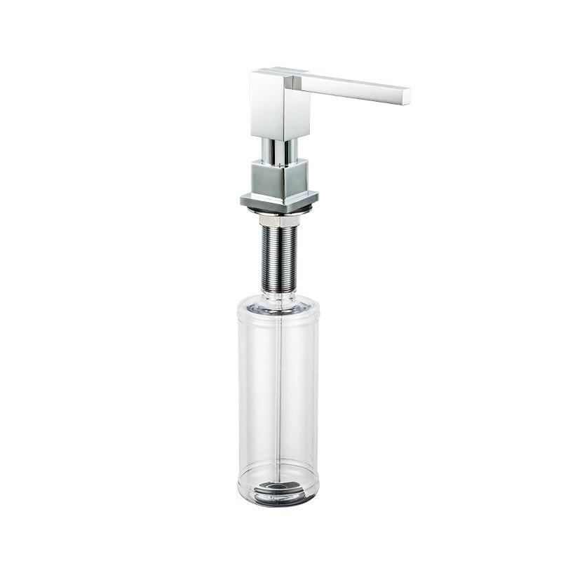 GAPPO Liquid Soap Dispenser Brass Deck Mounted Kitchen Soap Dispensers Square Counter top Dispenser: G404