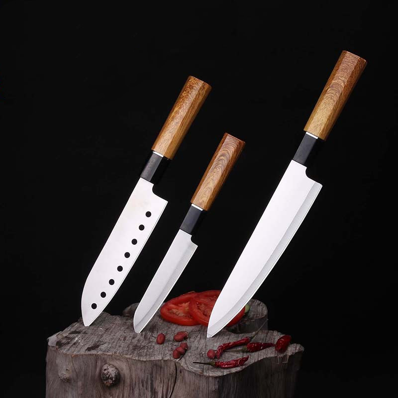 Stainless Steel Kitchen Knives Set Santoku Nakiri Utility Kitchen Knife Set White Blade Japan Knife Set Kitchen Cooking Tools