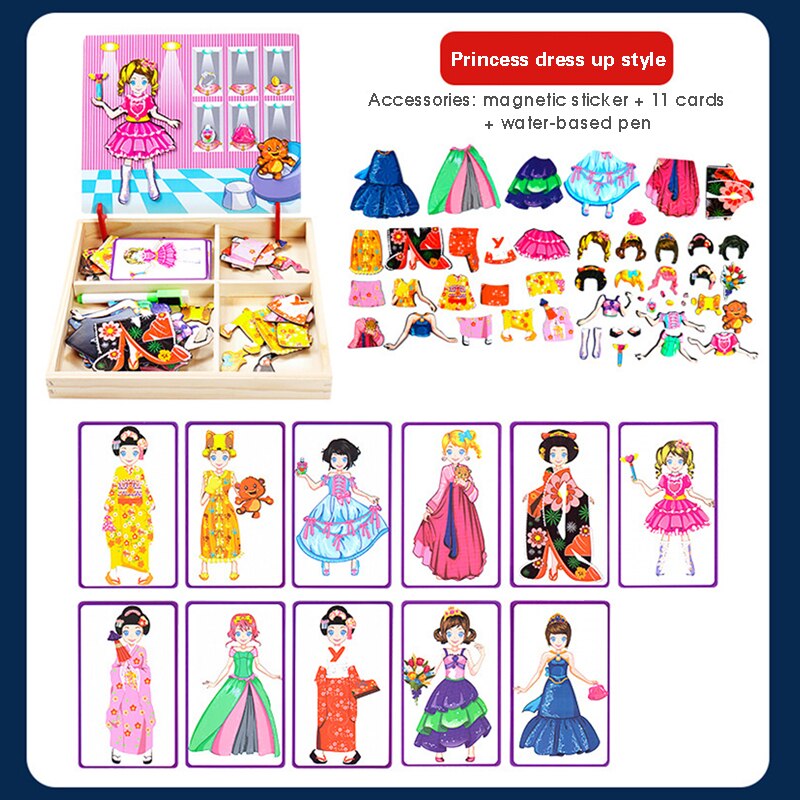 Kinderen Speelgoed Houten Magnetische Puzzel Educatief Speelgoed Kids Tafel Games Fidget Speelgoed Twee Stijlen En 8 Patronen Voor Uw keuze: scene 4