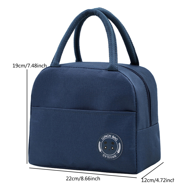 Torba termiczna na Lunch przenośna izolowana skrzynka Oxford termiczny pojemnik na zimne jedzenie szkolny piknik dla mężczyzn kobiet podróżny Lunchbox: Brązowy