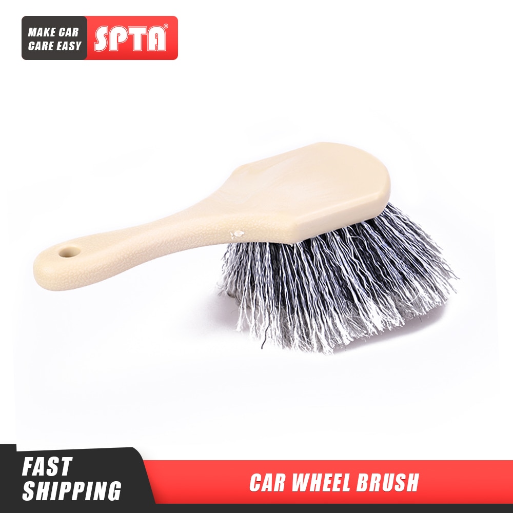 SPTA Car Wheel Brush Auto Detailing Cleaning Brushes for Car Wheel Nylon Bristlets Rim Brush Car Wheel Rim Cleaning Tools