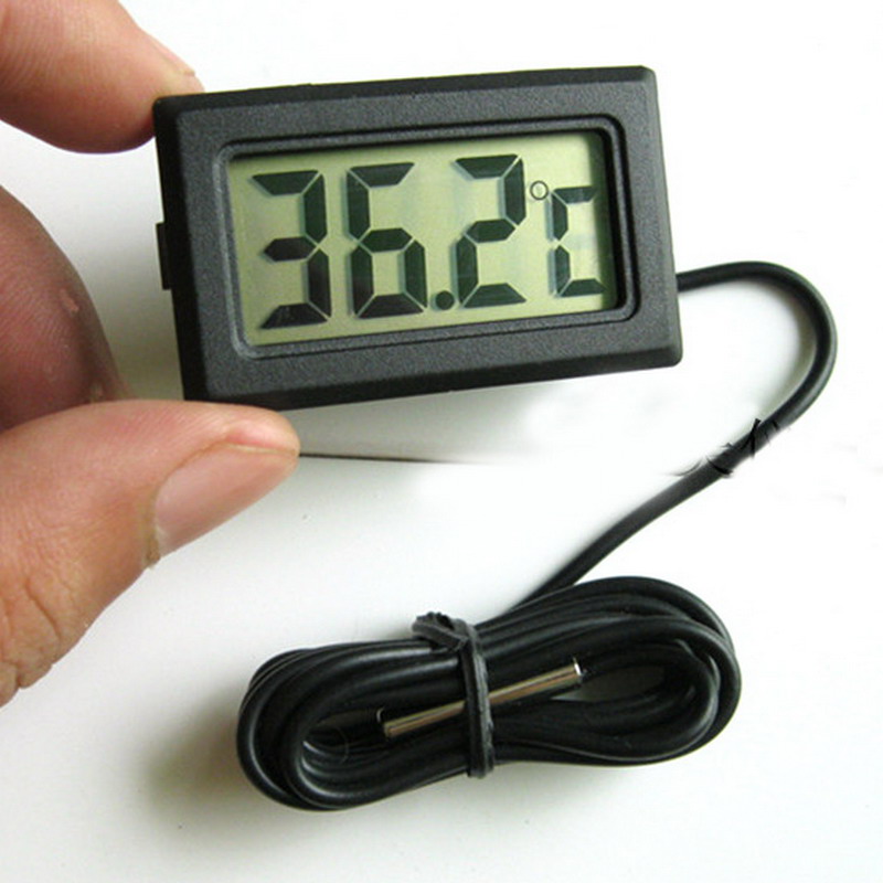 LCD Digitale Thermometer Hygrometer Temperatuur Meter Gauge Met Klok Weerstation