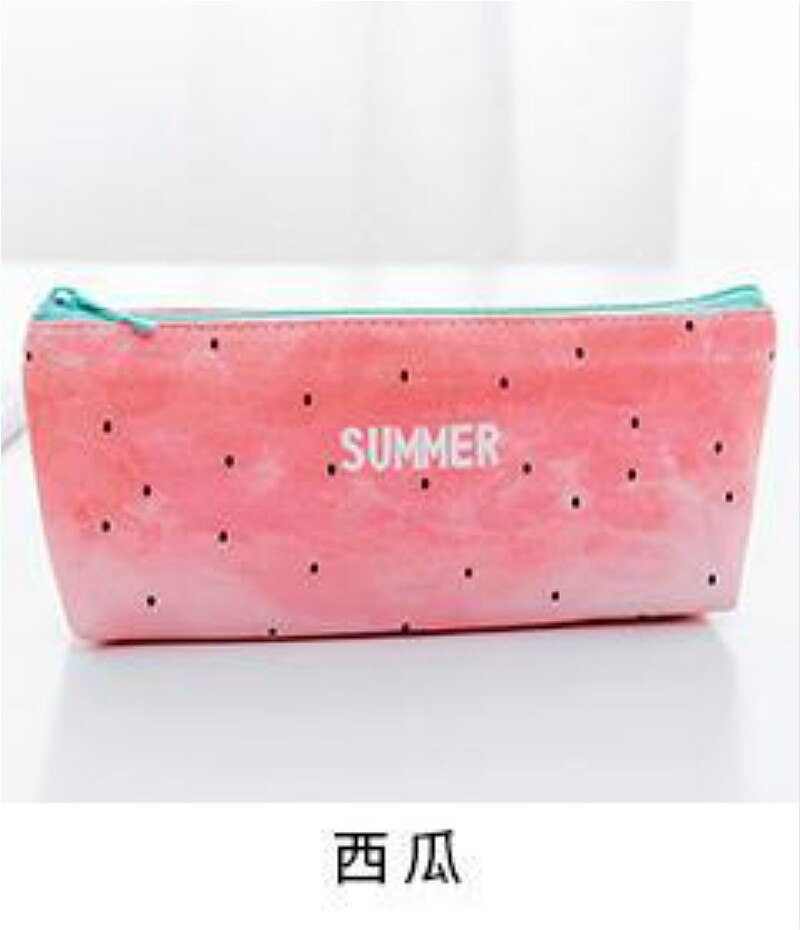 1pcs/sell Brief Kawaii plant Pencil Case cute watermelon pattern School Supplies Stationery Pencil Box Pencil Bag