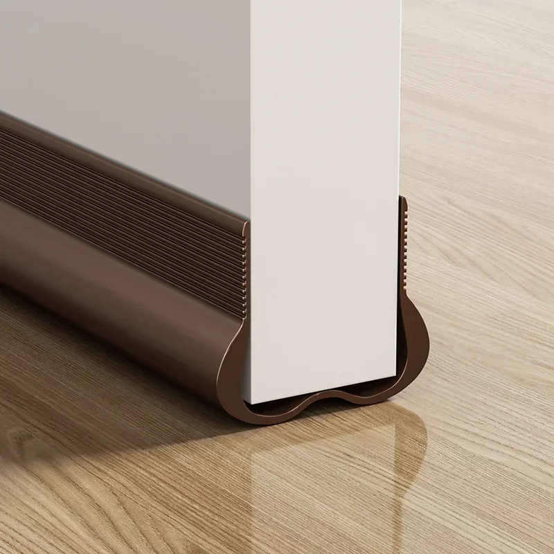 Pvc Flexibele Deur Bodem Afdichting Strip Onder Deur Trek Stopper Afdichting Strip Oundproof Pakking Tochtstrip Draft Guard: Kaki