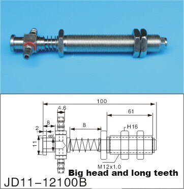 Robot accessories fittings Big head fittings pneumatic vacuum cup holder Fitting pneumatic component Tail intake: M12-11-L100B