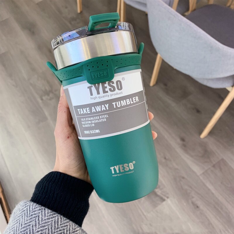 Tyeso kop termokolbe dobbelt rustfrit stål kaffekrus fortykket stor bil termokrus rejse termokop termokrus til