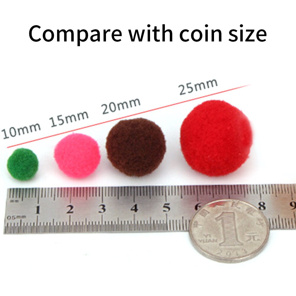 Pompons Multicolores ronds en fil Chenille pour Enfant, Artisanat, Fournitures de Loisirs, bricolage, Décoration créative