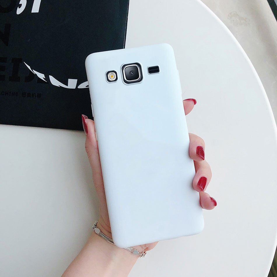 Custodia per Samsung Galaxy J2 Prime custodia G532F Cover posteriore morbida in Silicone opaco per Funda custodie per telefoni Samsung Galaxy Grand Prime Plus: For J2 prime G532 / White