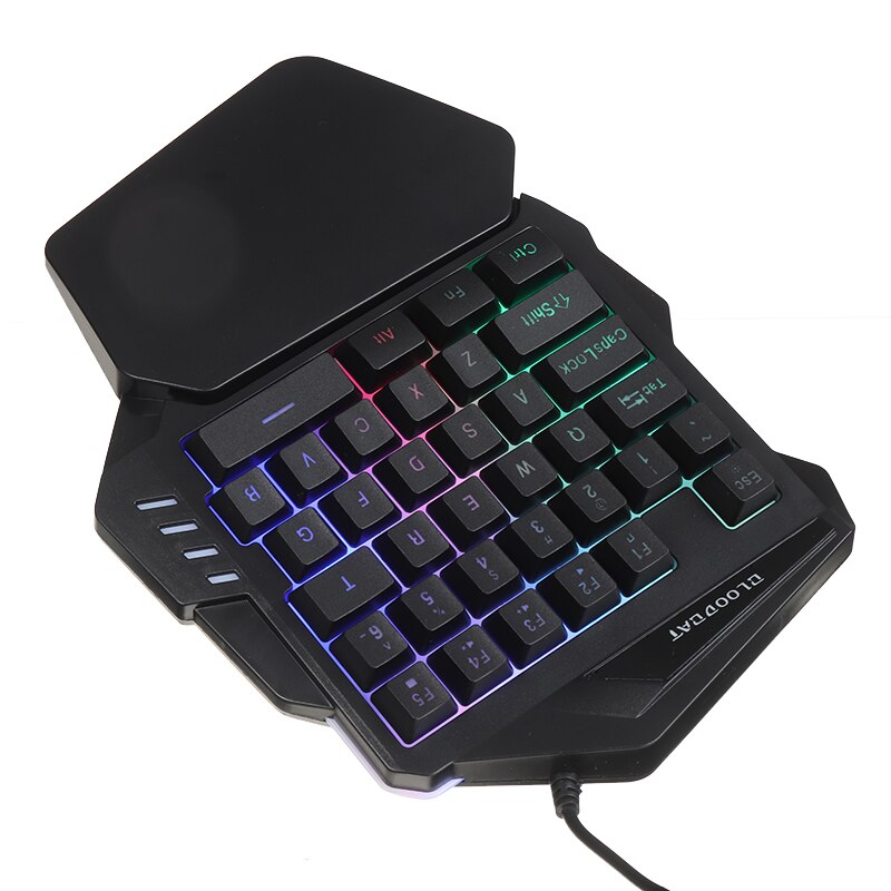 Keyboard Mouse Set 35Keys Colorful backlight Keypad Anti-slip Wheel USB Adapter For PS4 Xbox One And 360 Gaming