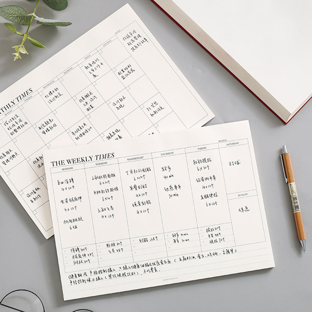 Paper Monthly Planner Tear-Off Pad Scrapbooking Sheets Planner Monthly Tasks for Easy Planning Office Tasks Agenda Office Worker