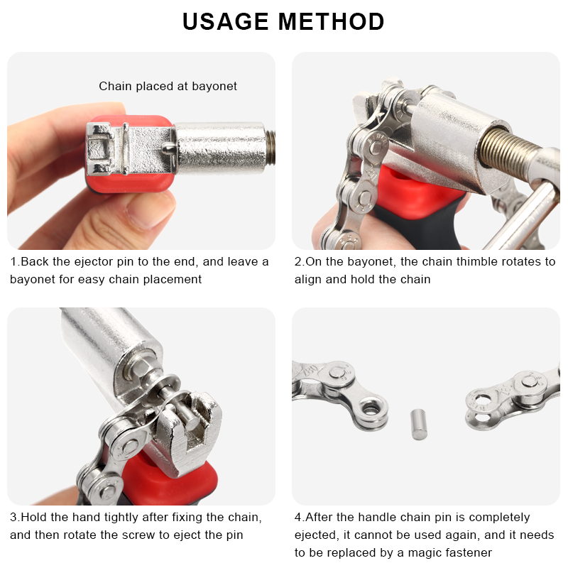Removedor de pasadores de cadena de bicicleta, divisor de eslabones para herramienta de reparación de ciclos, Mini Extractor de cadena de montaña, accesorios de dispositivo cortador