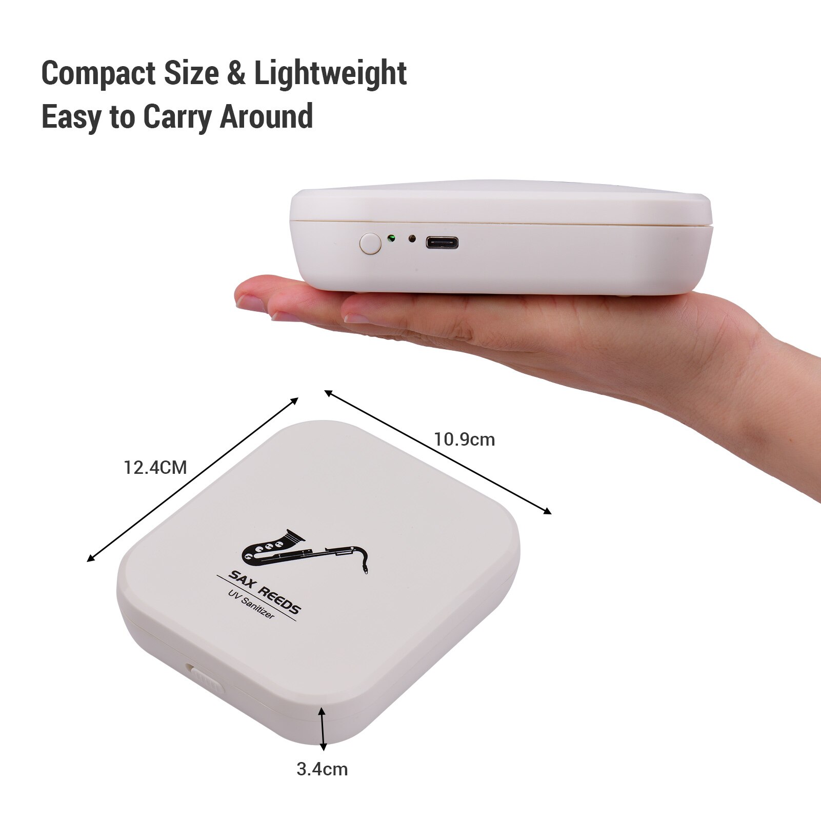 UV Sanitizer Box - Portable Reed Sterilizer - UV Light Disinfection for Musical Instruments