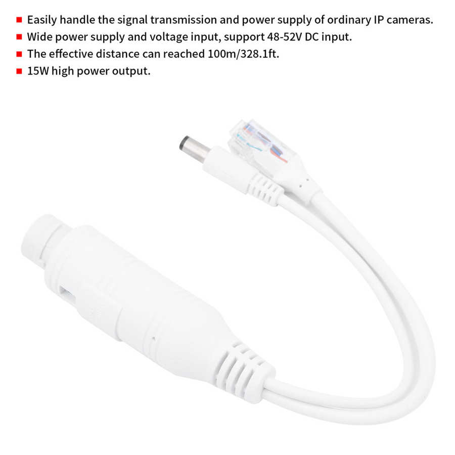 48V Naar 12V Poe Splitter Waterdicht Adapter Kabel Voeding Module Voor Ip Camera Poe Splitter Poe Adapter poe Connector