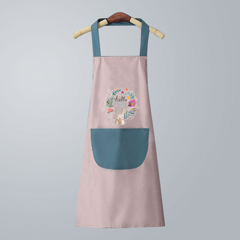 Delantal de cocina para el hogar, limpieza a mano a prueba de aceite, impermeable, para hombres y mujeres, cintura para adultos, monos de café a la , delantal de mano para limpiar: YELLOW