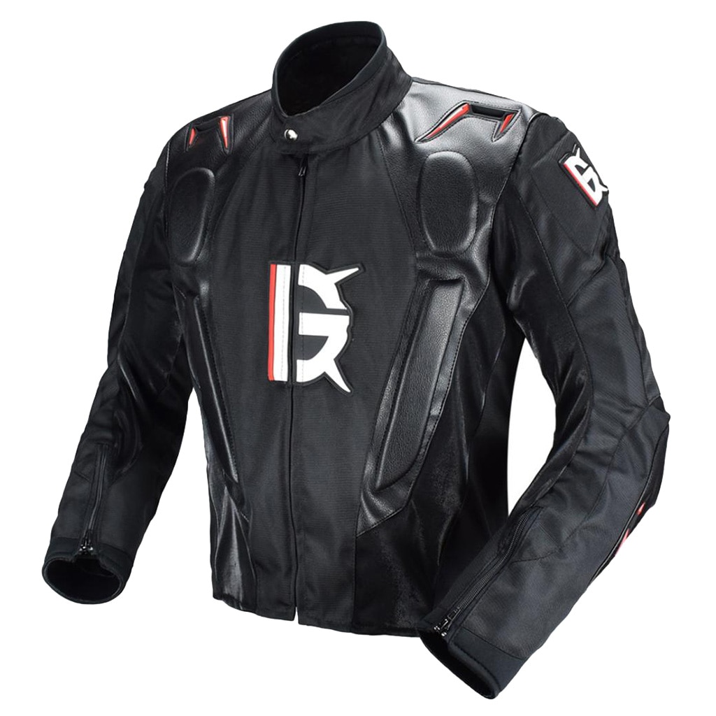 Men Mesh Motorcycle Touring Waterproof Rain Armor Biker Jacket BLACK