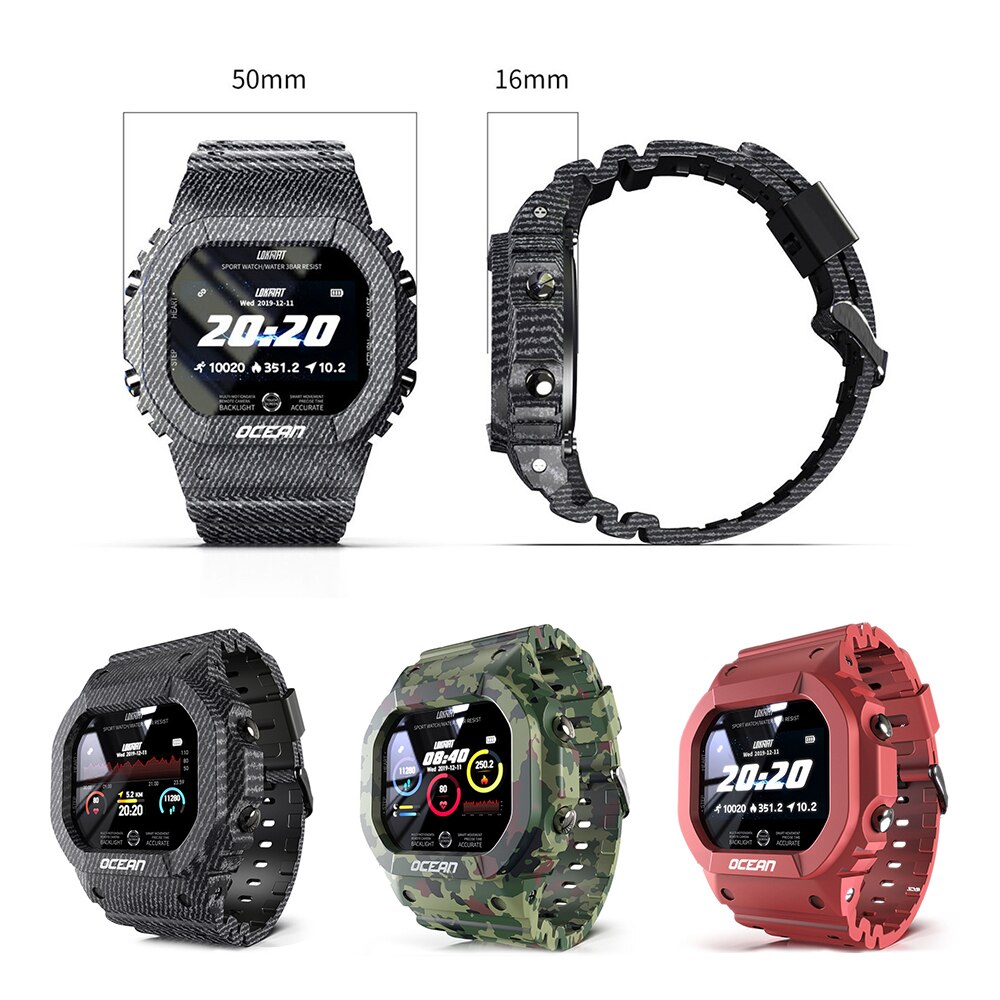 1.14 inch Smart Watch Wrist Heart Rate &amp; Blood Pressure Monitor IP68 Waterproof Men's Watches Remote Camera Women Smartwatch