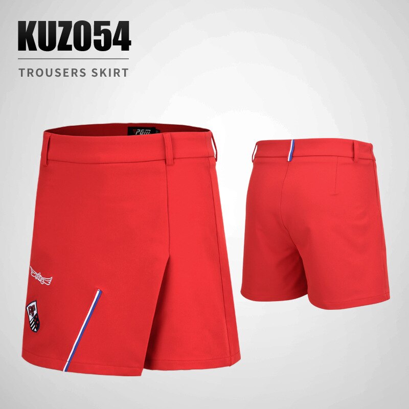 Pgm golf skjorter kvinder golf nederdele sæt sommer slim fit golf sportstøj kortærmet åndbart sportstøj: Shorts / L