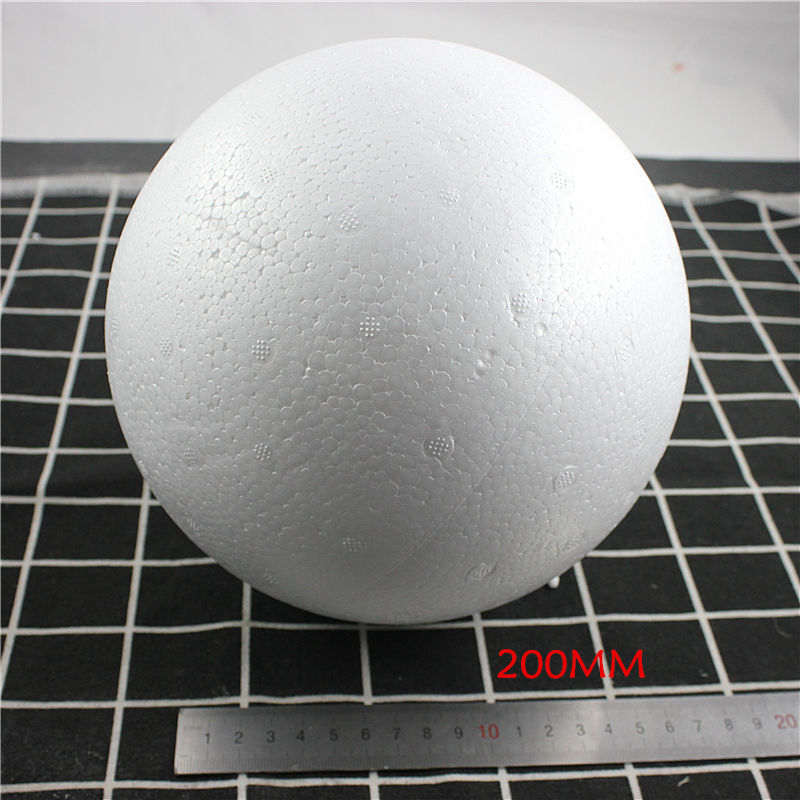 0.8-20cm kinds different size Polystyrene Styrofoam Foam Ball White Craft Balls For DIY Christmas Party Decoration Supplies: 200mm1pcs