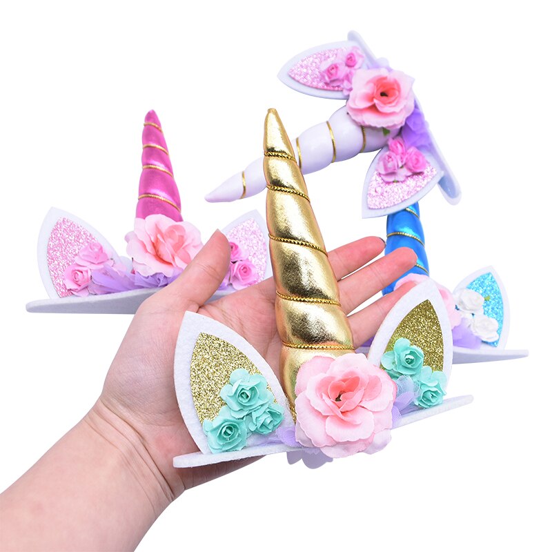Décoration de gâteau licorne corne de licorne | Fournitures de gâteau de fête d'anniversaire, manuels de fête pour enfants, décor de gâteau de réception pour bébé
