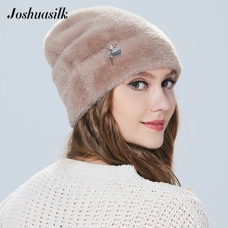 Joshuasilk Winter Vrouw Hoed Faux Fur En Angora Konijnen Zachte En Delicate Hanger Decoratie Mode Voor Meisjes: C11
