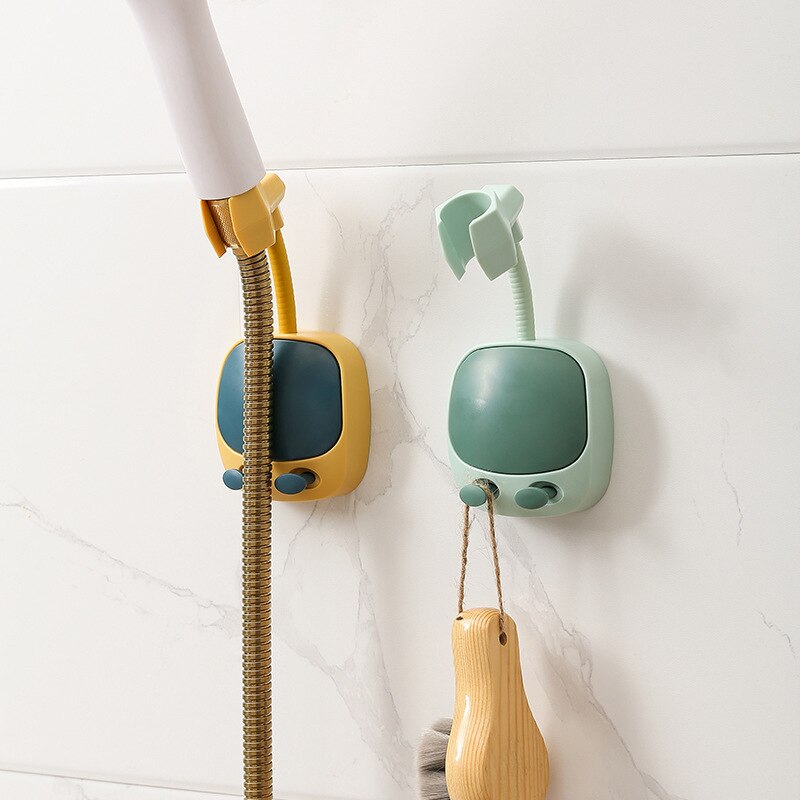 Rotation Universal Shower HolderShower Head Holder Punch-Free Bathroom Bracket Adjustable ABS handheld shower holder Fixed Base