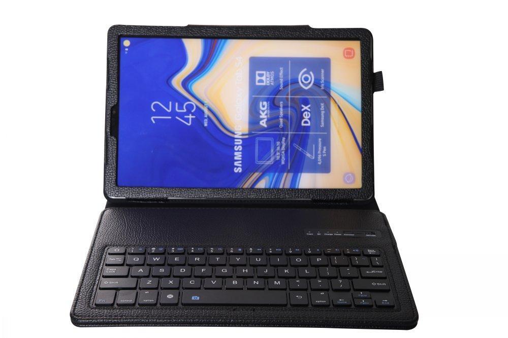 Funda de cuero con teclado Bluetooth para Samsung Galaxy Tab S4, 10,5 pulgadas, T830, T835, SM-T830, SM-T835, cubierta extraíble,