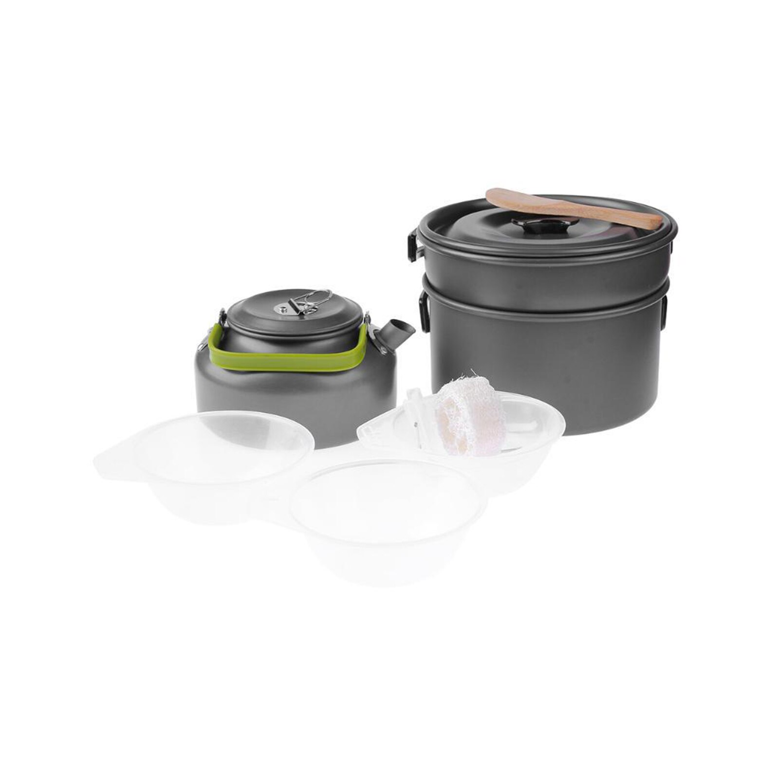 Camping Cookware Set Picnic Cooking Pots Set Outdoor Hiking BBQ Tableware with Pan Kettle Stove Set Camping Tourism Supplies Kit