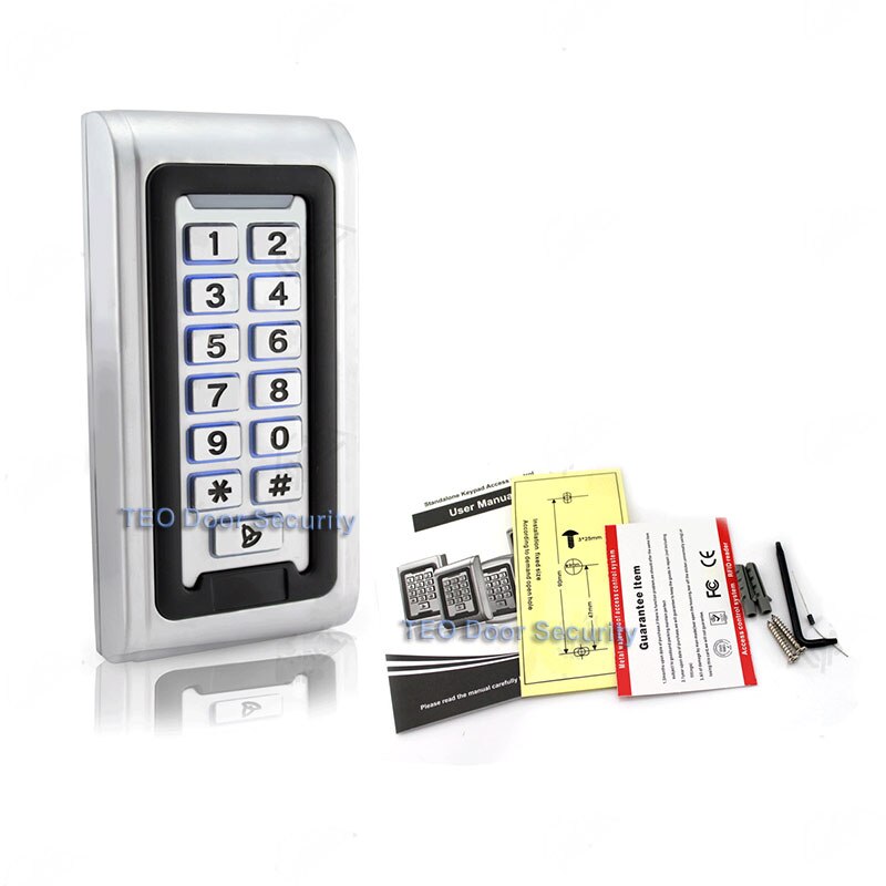 2000Users IP68 Waterproof LED Keypad Metal Access Control Wiegand 26 RIFD card reader Door Access 12V and 24V DC