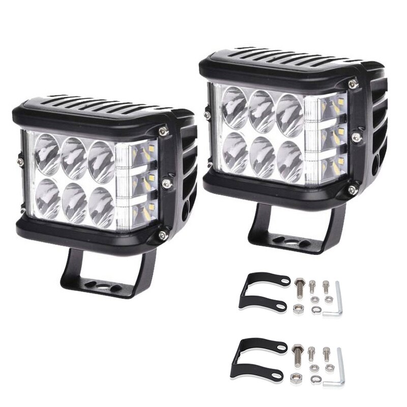 Led Bar Offroad 4X4 60W 4Inch Werk Licht Drie Rijen Dually Side Auto Spotlight Flood Combo 12 Volt voor Auto Atv Boot Mistlampen