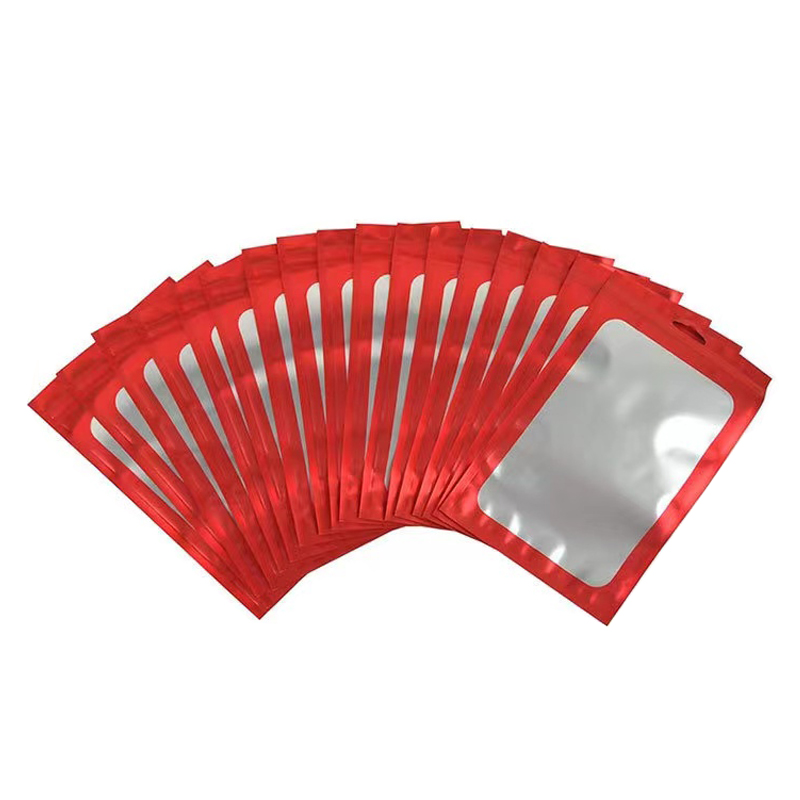 20-50 Stuks Matte Zip Lock Plastic Zak Aluminiumfolie Hologram Voedsel Pouch Kleine Waterdichte Rits Hersluitbare zakjes Geschenkverpakkingen