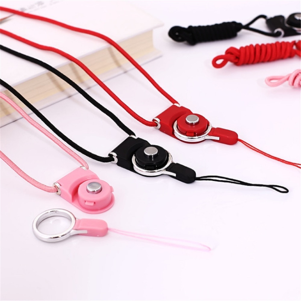 3 pièces Badge bobine doigt anneau lanière porte-Badge cou sangles pour téléphone portable rétractable porte-clés sangles corde papeterie