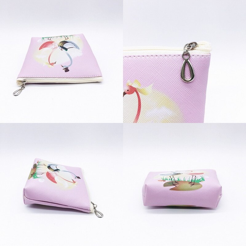 Flamingo Tragbare Sanitär Serviette Lagerung Tasche Leinwand Sanitär Pads Windeln Tasche Nähen Kit Geldbörse Kreditkarte Halter Taschen