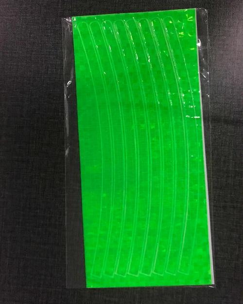 12 Stuks Fietswiel Reflecterende Buis Fiets Spaken Reflector Licht Strip Waarschuwing Tape Fiets Spoke Night Wielen Sticker: 1pcs green