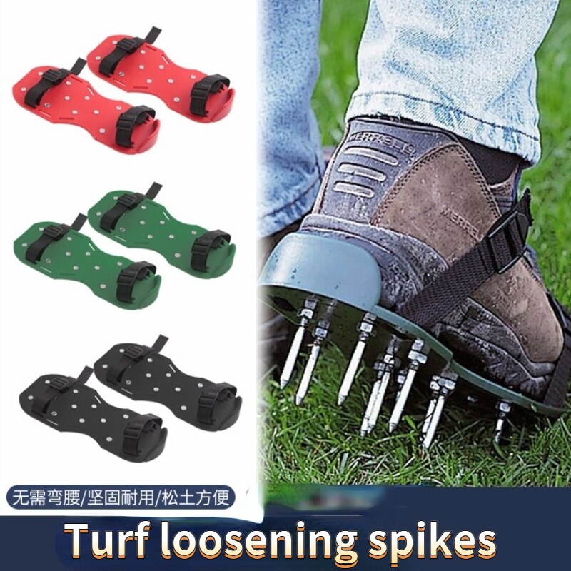 Zapatos con punta de acero para jardín, herramientas de jardinería, calzado para aflojar el césped, plantillas con clavos para trabajo de cemento y pintura de suelo
