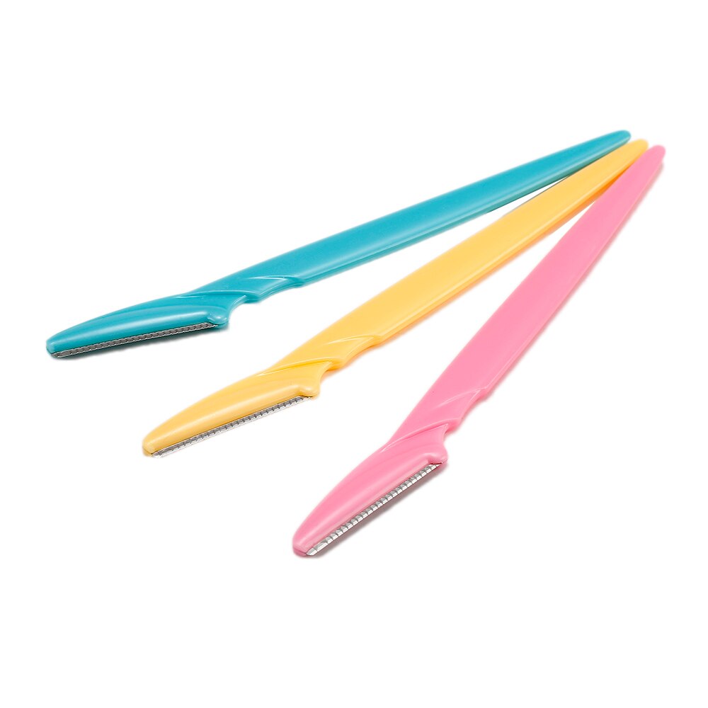 ELECOOL 3 pièces/ensemble sourcil rasoir Facial sourcil tondeuse forte Mini maquillage couteau Shaper rasoir