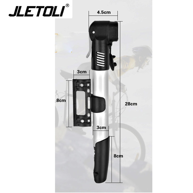 JLETOLI draussen Mini Fahrrad Luftpumpe Aluminium Mountainbike Pumpe Tragbare Inflator Radfahren Rennrad Zubehör