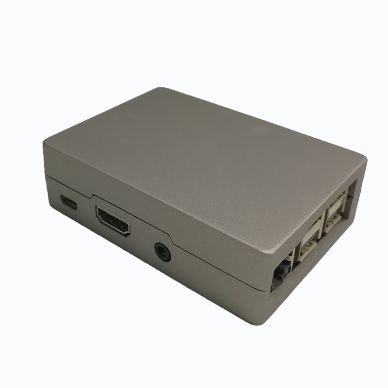 Carcasa Raspberry Pi 3 b, carcasa de aluminio gris Pi 3 Modelo B, caja negra RPI 3B/3B + carcasa metálica: Gris