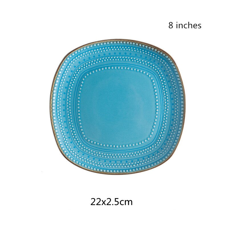 1pcs 8 inch 11 inch irregular relief Western buffet tableware afternoon tea fruit steak plate pastry dish kitchen supplies: A