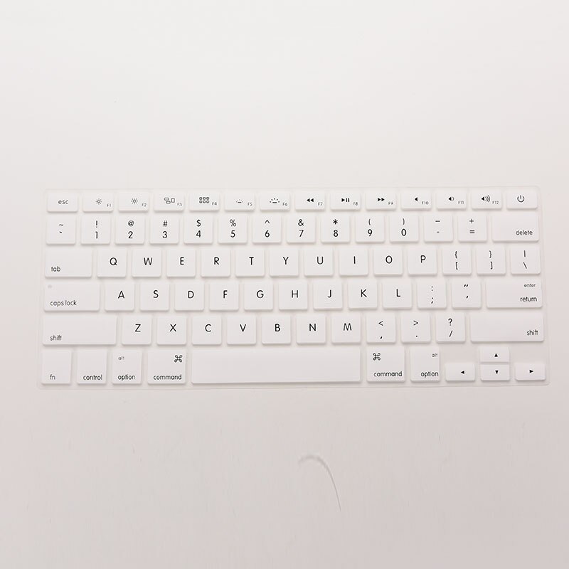 7 Snoep Kleuren 28.7Cm X 11.9Cm Silicone Keyboard Skin Cover Voor Apple Macbook Pro Mac 13 15 17: WHITE