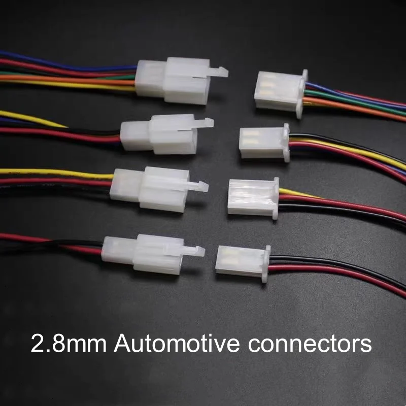 2,8mm Auto stecker motorrad kabelbaum stecker 2Stift 3Stift 4Stift 6Stift Stecker Männlich Weiblich Docking stecker Verbindung draht 15cm