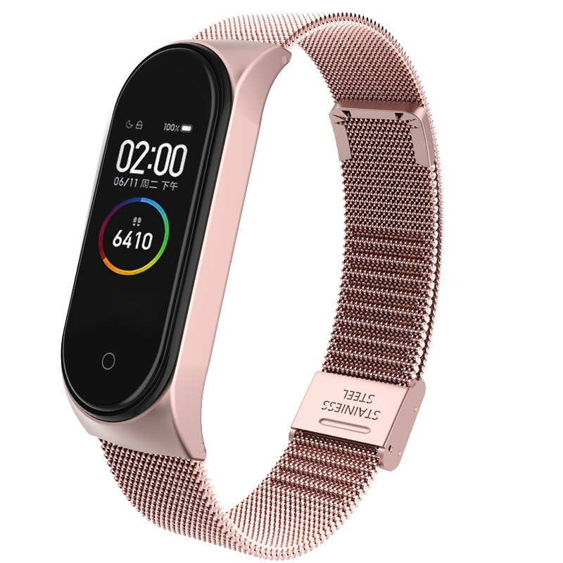 Strap für Mi Band 4 3 Strap Metall Edelstahl Für Mi Band 4 3 Strap Kompatibel Armband für Miband 4 3 armbänder