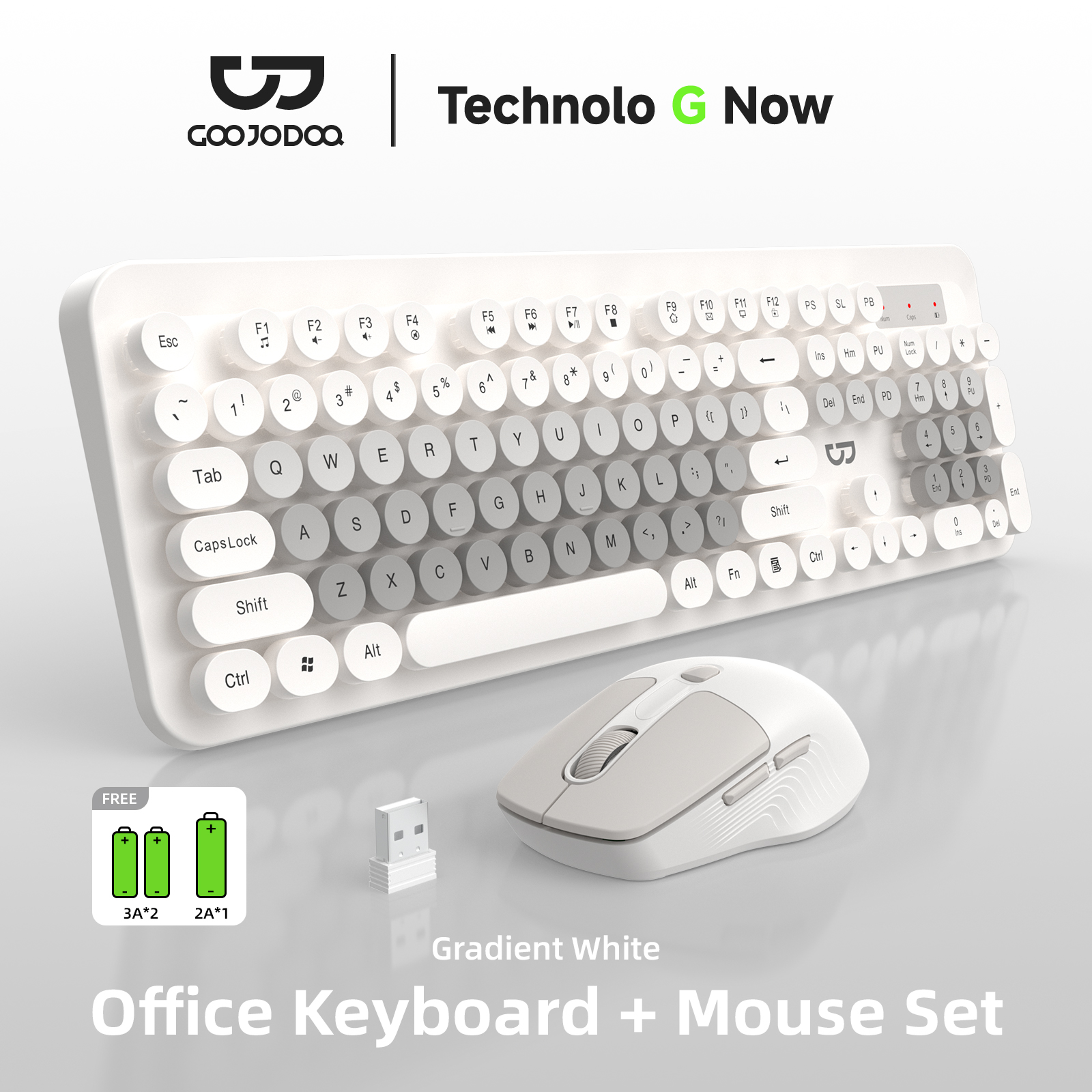 104-Tasten-Membrantastatur, viele Arten von bunten Beleuchtung, LED, weiße Hintergrundbeleuchtung, Gaming und Büro für Windows- und iOS-Systeme: WEISS