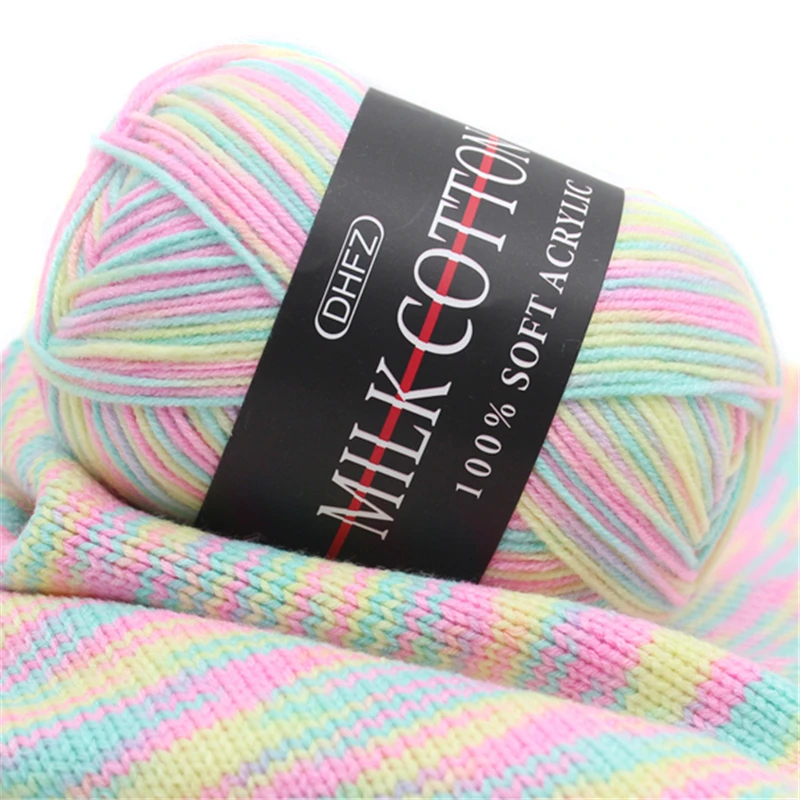 2pcs Yarn for Crochet Tshirt Yarn Fil De Coton Pour Le Crochet Colorful Fancy Yarn Tufting Lana