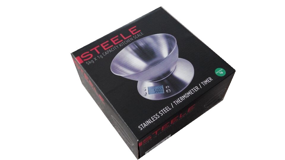 Stainless Steel Bowl Kitchen Weighing Scale 5kg Digital Food Kitchen Measuring Tools with Time Alarm clock