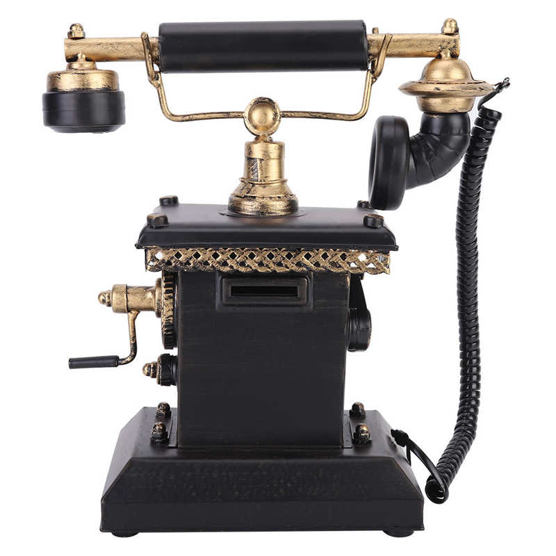 European Style Hand-Operated Telephone Decor Bedroom Living Room Window Display Home Ornament