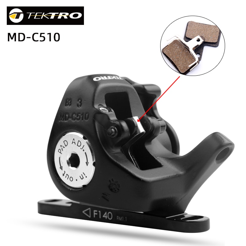 Tektro MD-C510 Racefiets Voor Achter Schijfrem Zwart Fiets Mechanische Remklauw Schijfremmen Fietsen Aluminium Accessoires